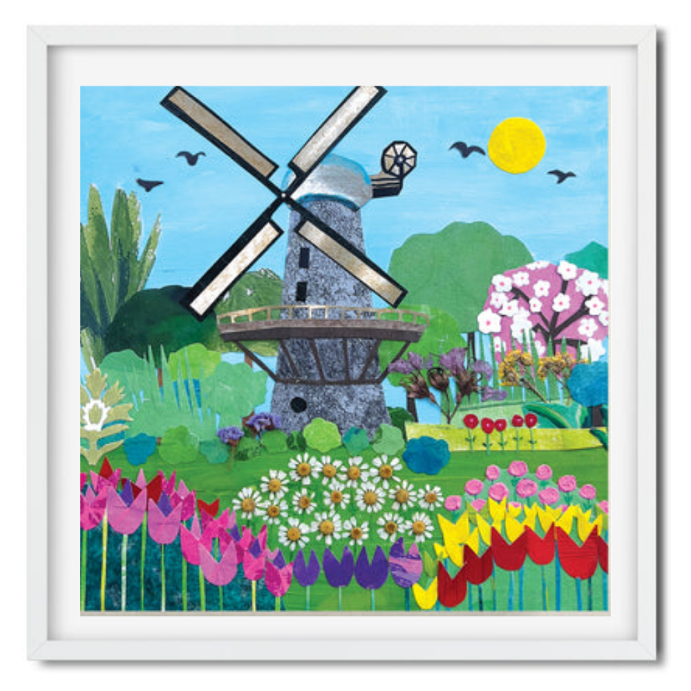 The Dutch Windmill – Wood Block or Art Print