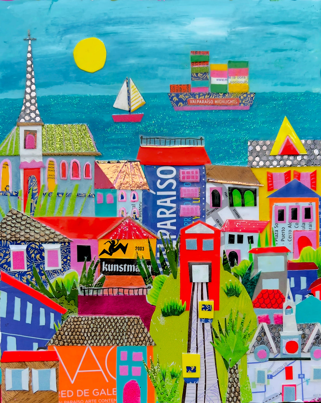 Original Artwork- Valparaiso Chile Collage