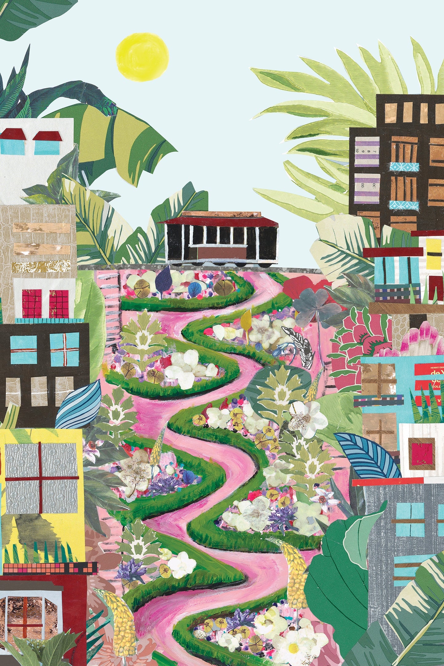 Lombard Street Collage – Large Scale Art Print or Canvas