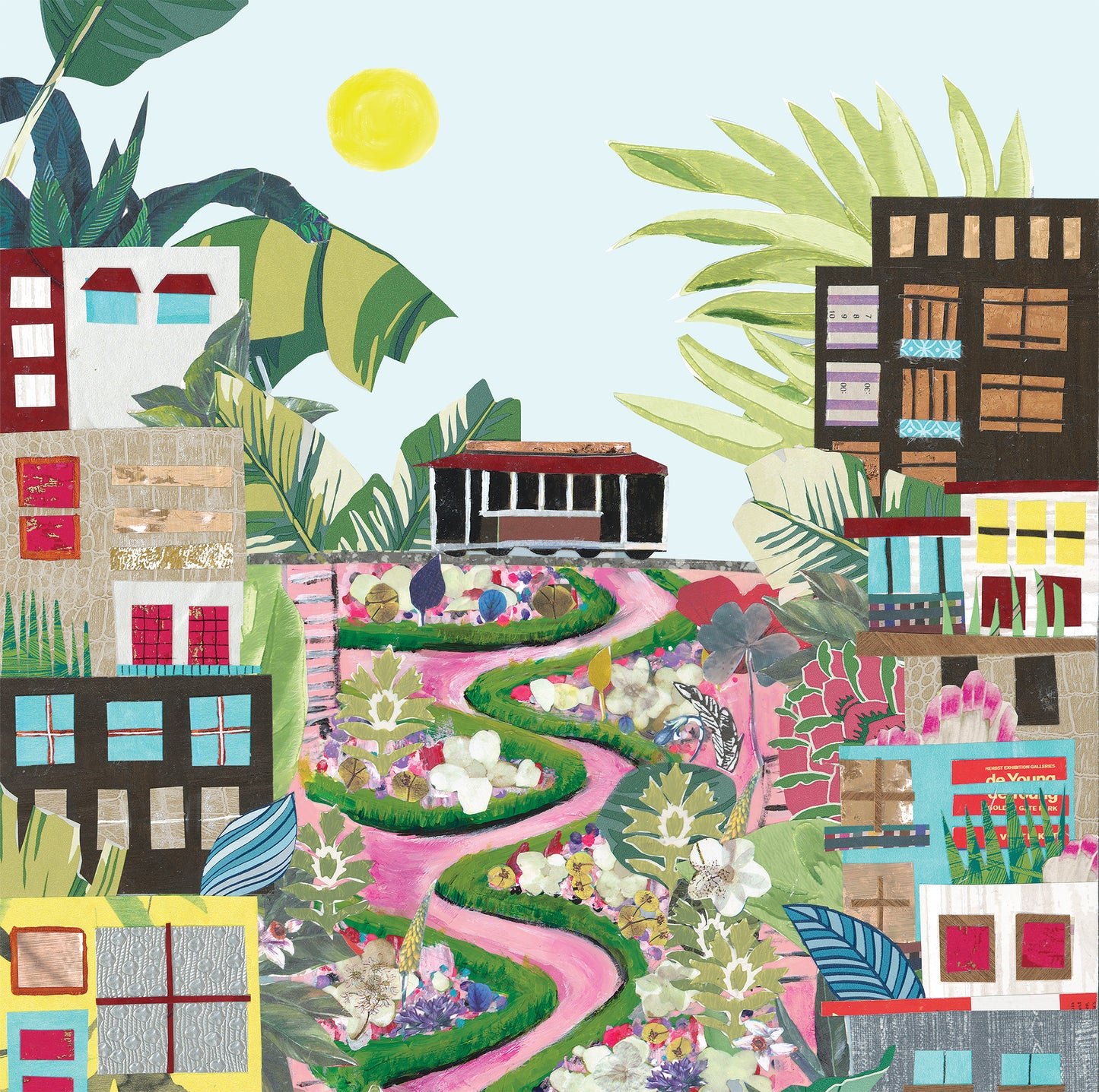 Lombard Street Collage – Large Scale Art Print or Canvas