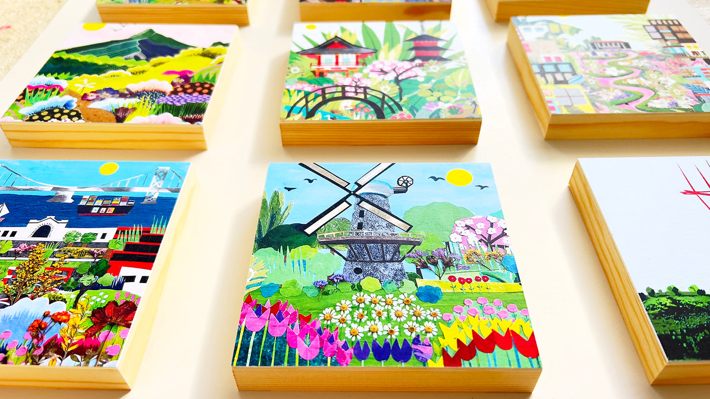 The Dutch Windmill – Wood Block or Art Print