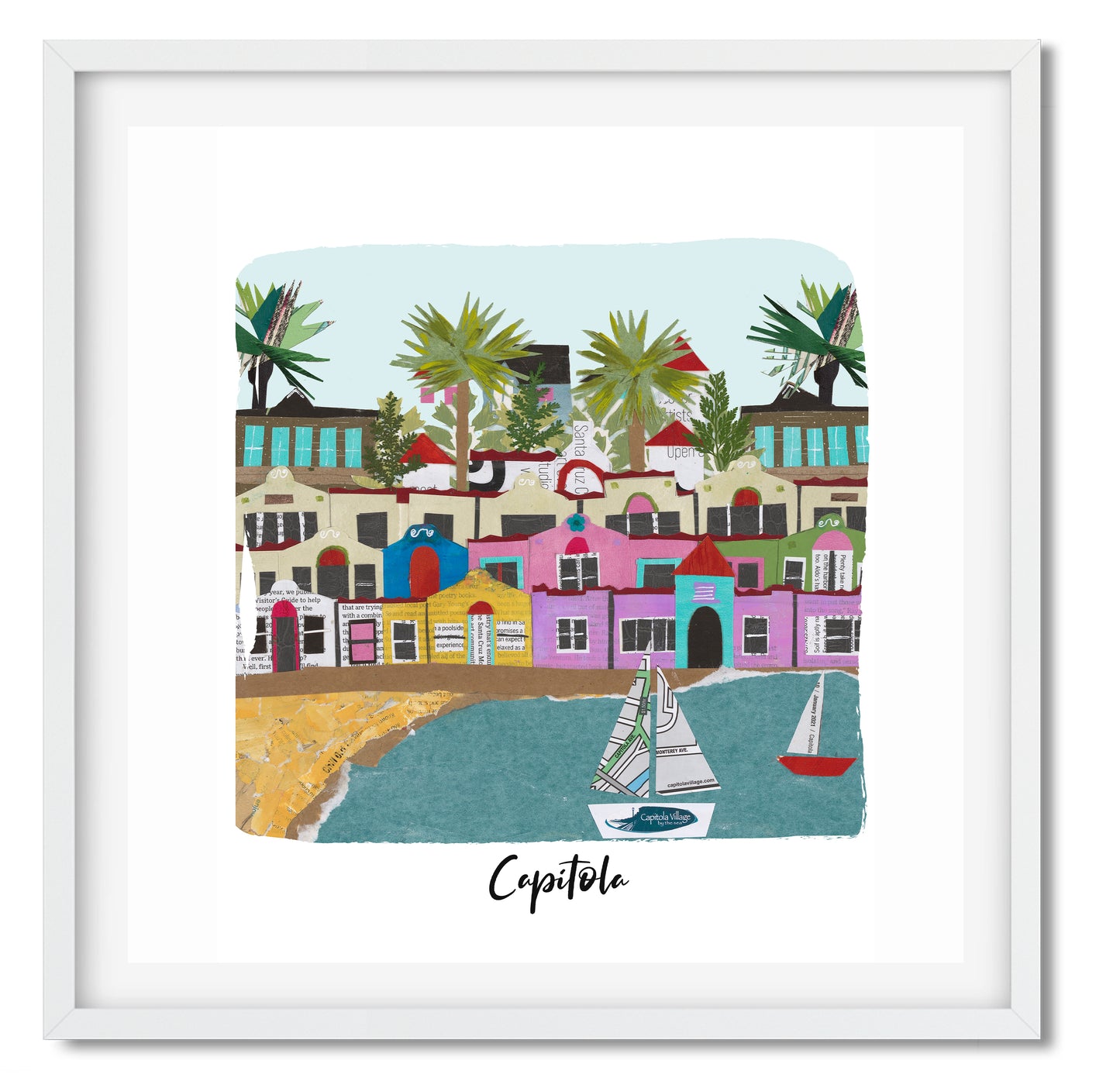 Capitola Collage Art Print