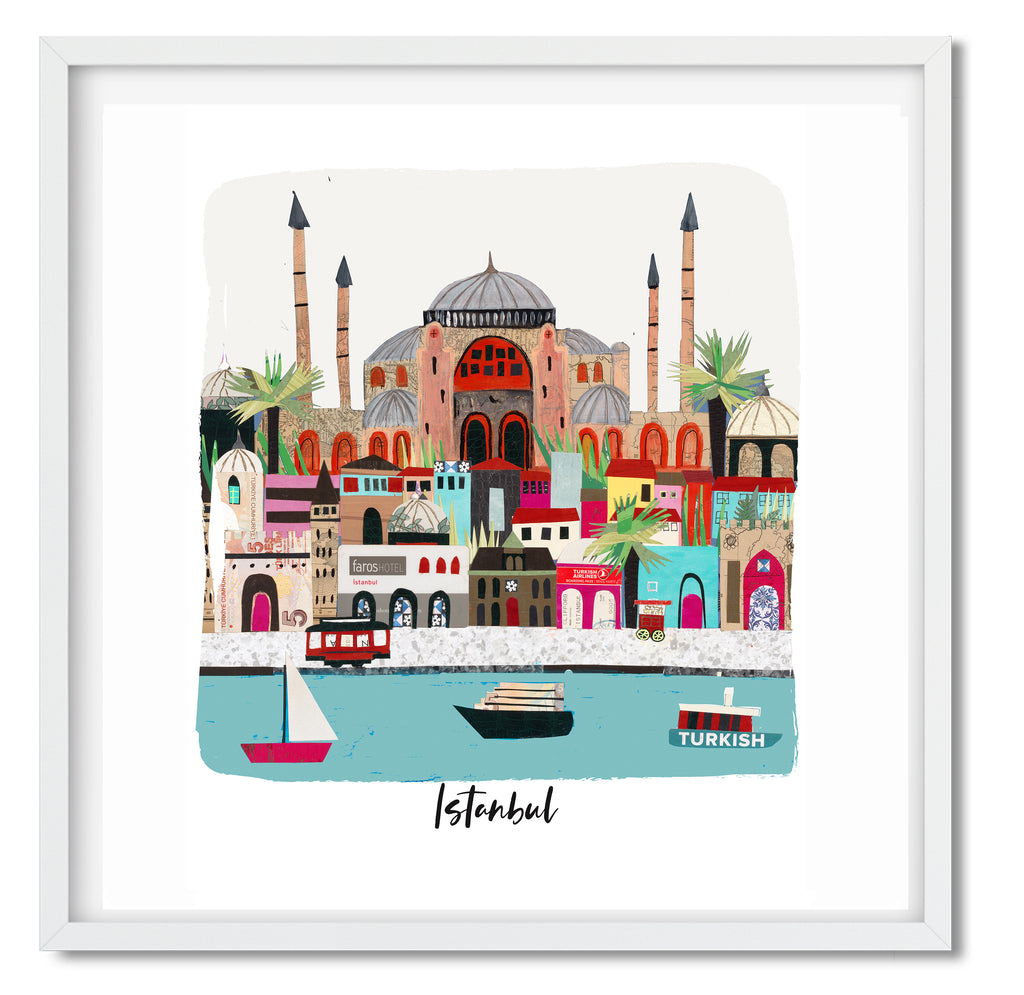 Istanbul Collage Art Print