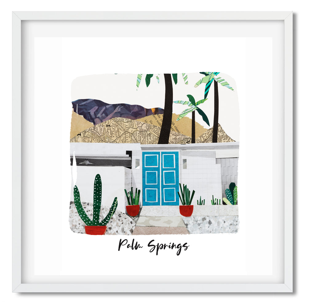 Palm Springs Collage Art Print