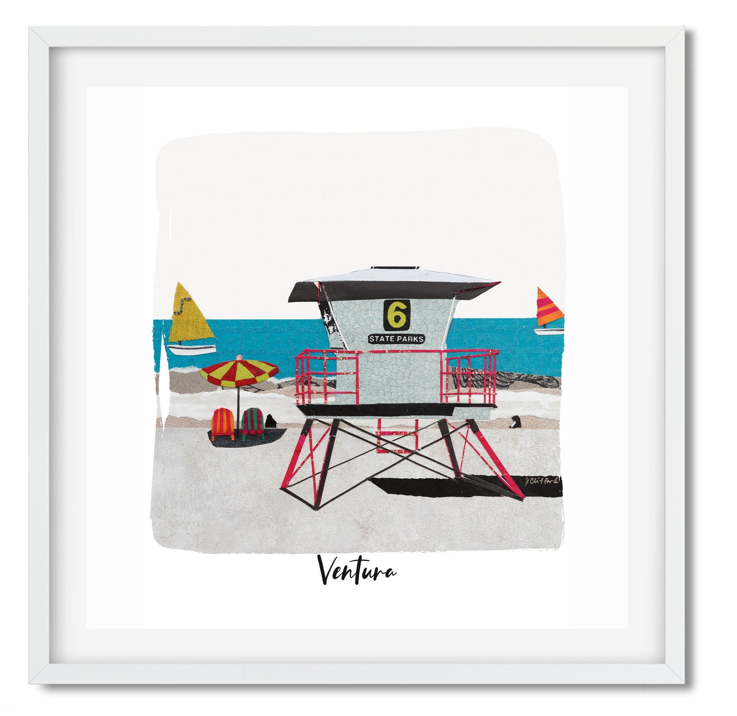 Ventura Collage Art Print