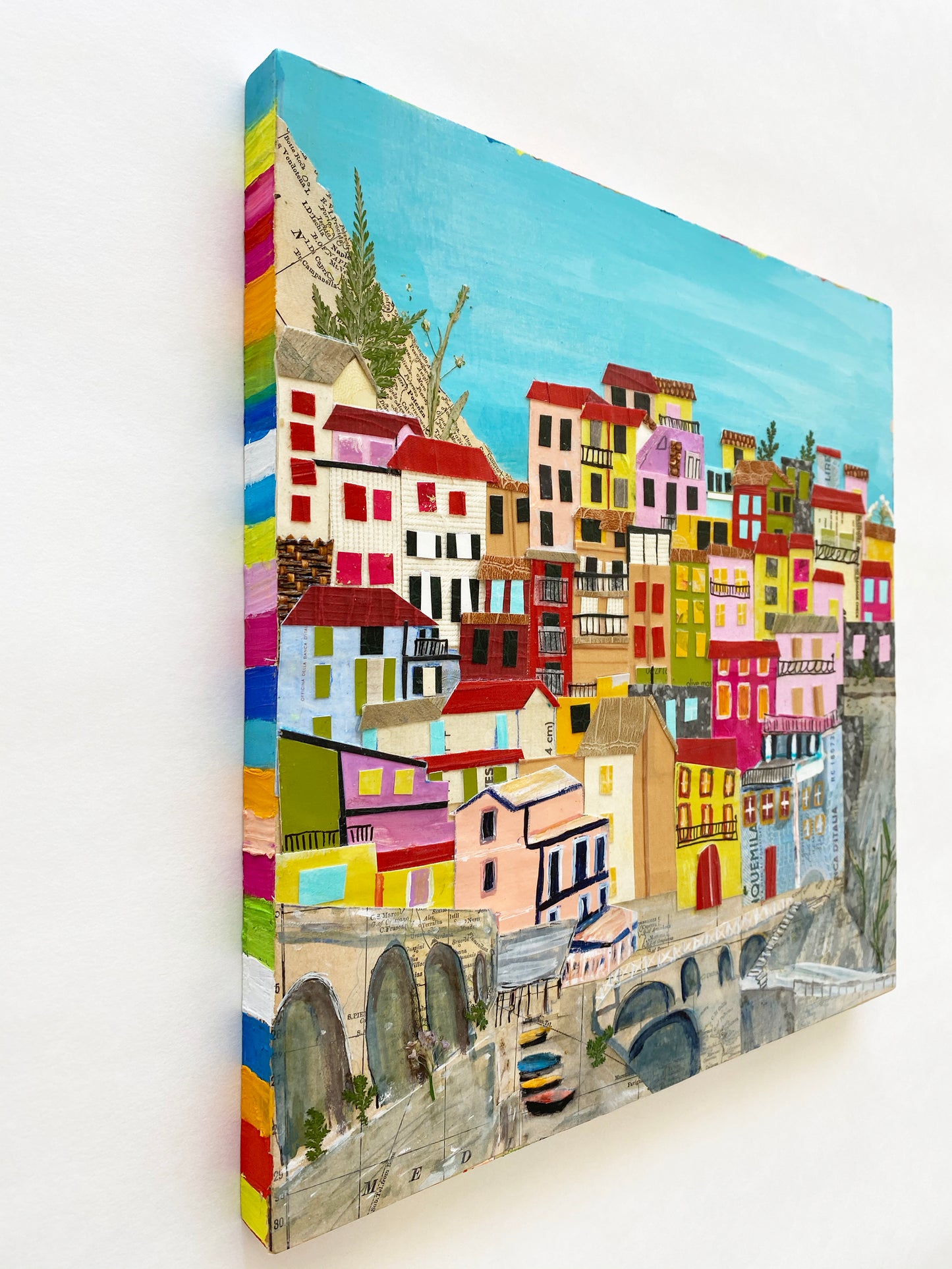 Original Artwork- CINQUE TERRE, ITALY COLLAGE
