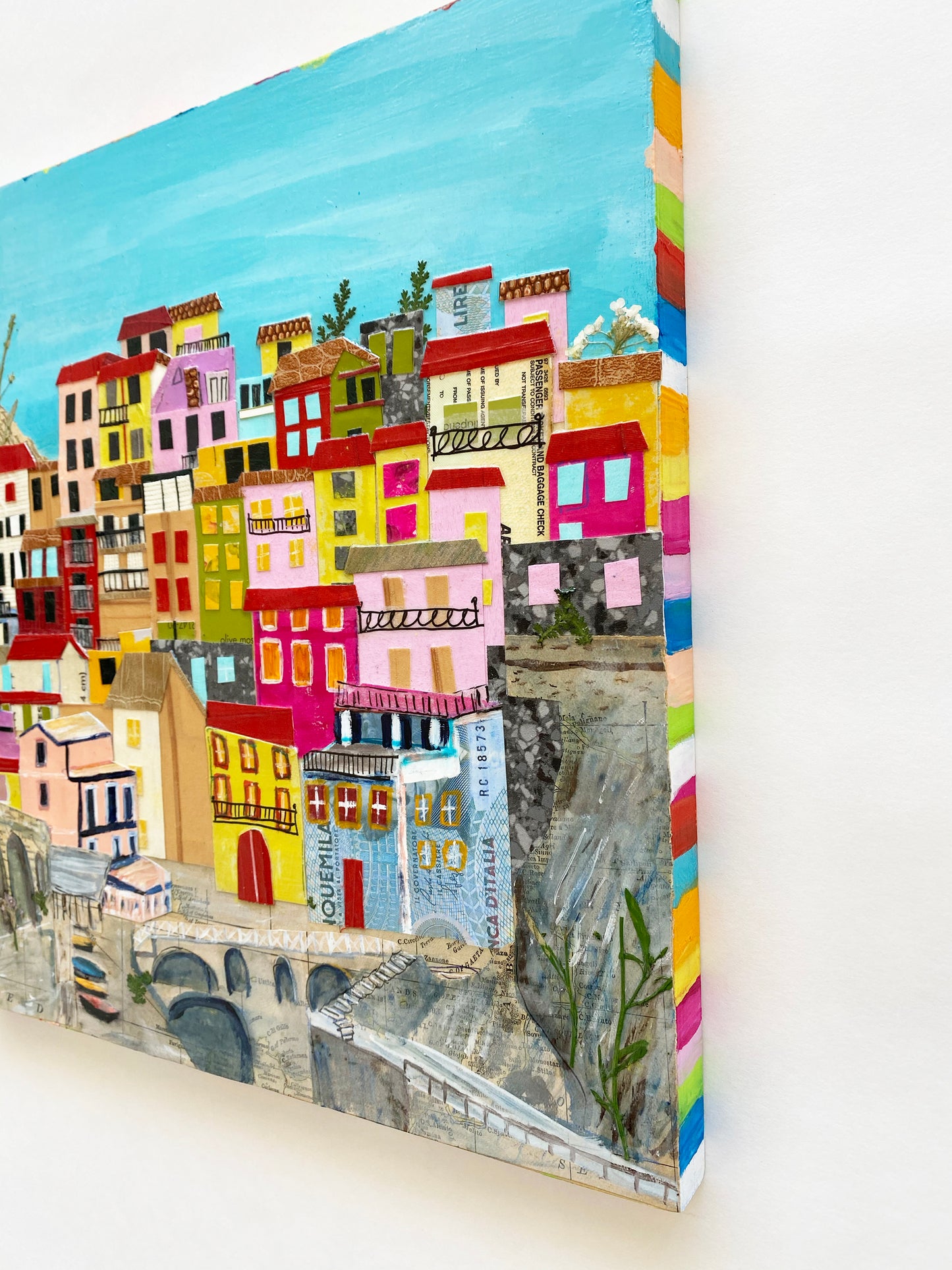 Original Artwork- CINQUE TERRE, ITALY COLLAGE