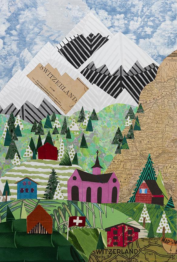 Original Artwork-SWITZERLAND COLLAGE