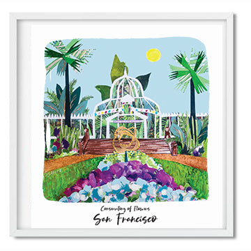 Conservatory of Flowers Collage Art Print