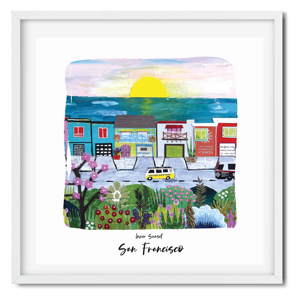 The Inner Sunset, San Francisco Collage Art Print