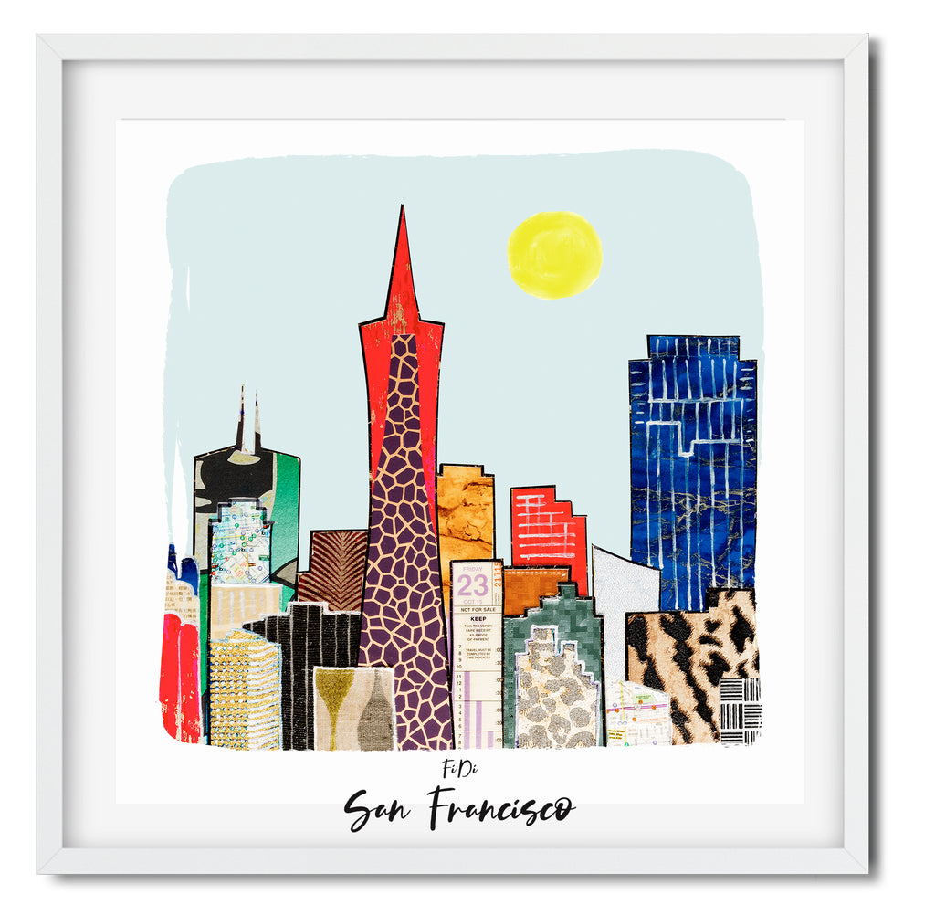 SF FiDi Collage Art Print