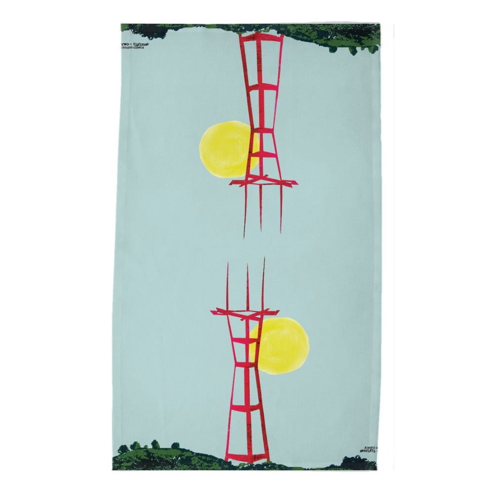 100% Cotton Sutro Tower Tea Towel