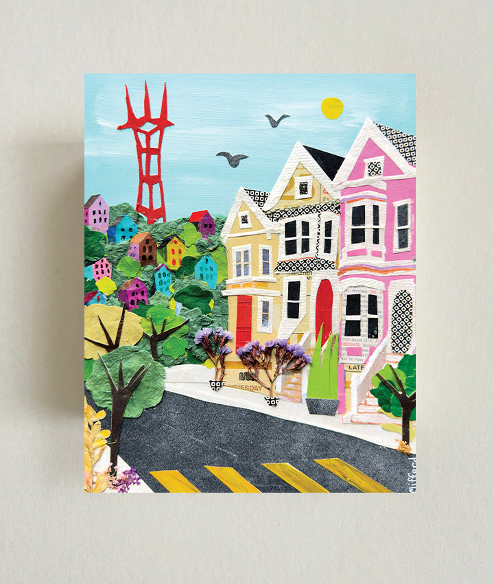 Cole Valley, San Francisco– Wood Block or Art Print