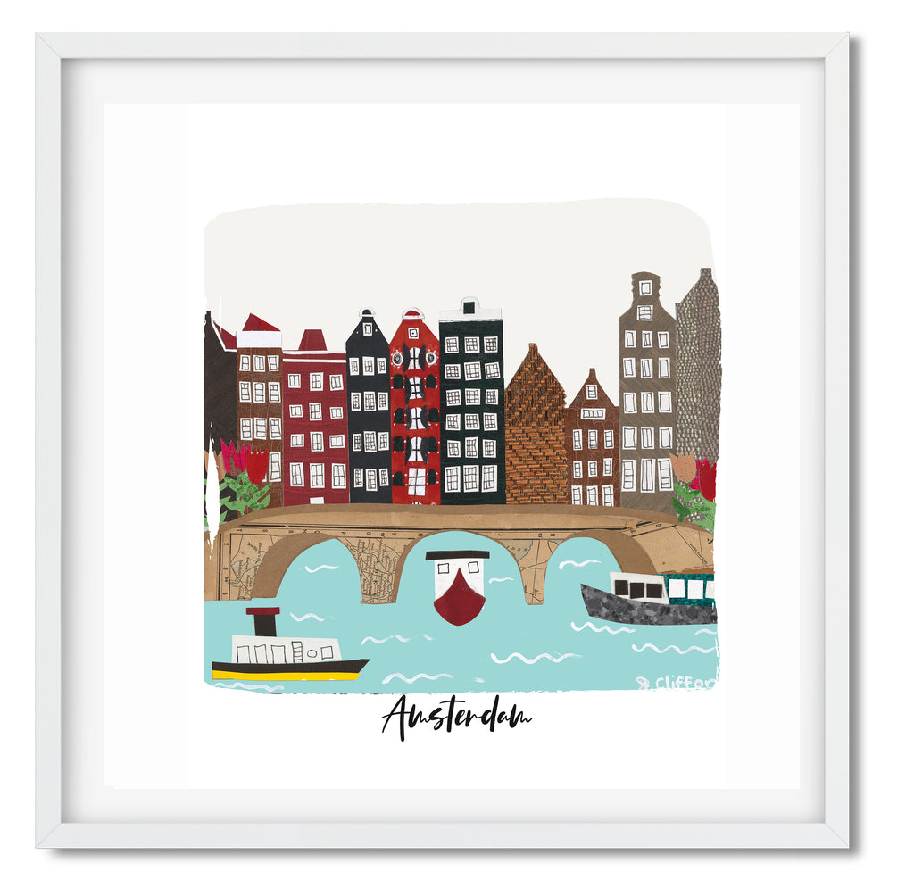 Amsterdam Collage Art Print