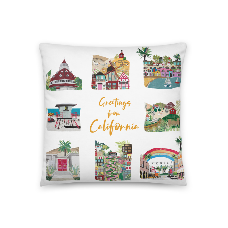 Greetings from California Pillow Case Cover