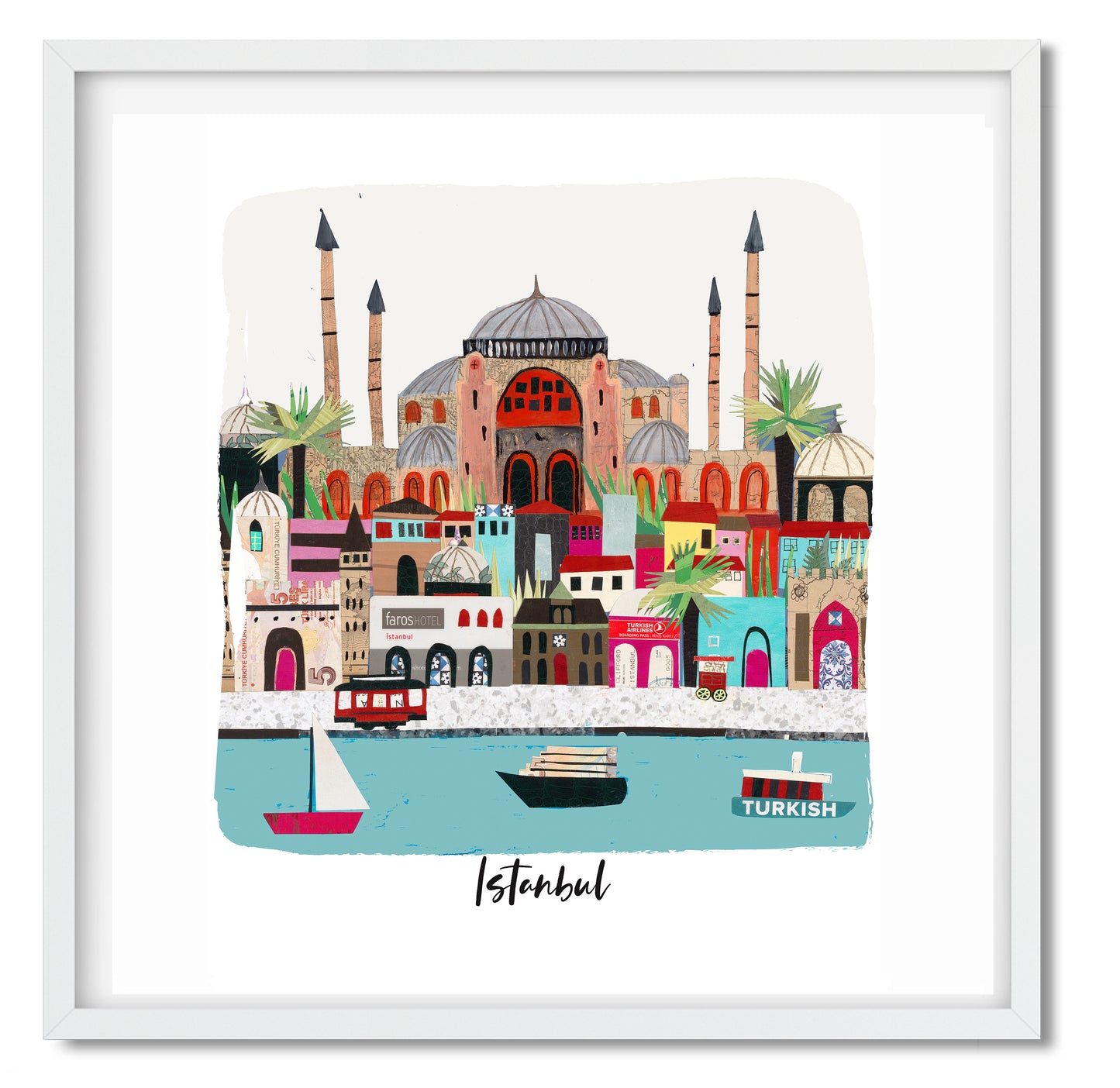 Istanbul Collage Art Print