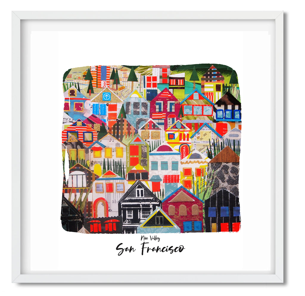 Noe Valley Houses Collage Art Print