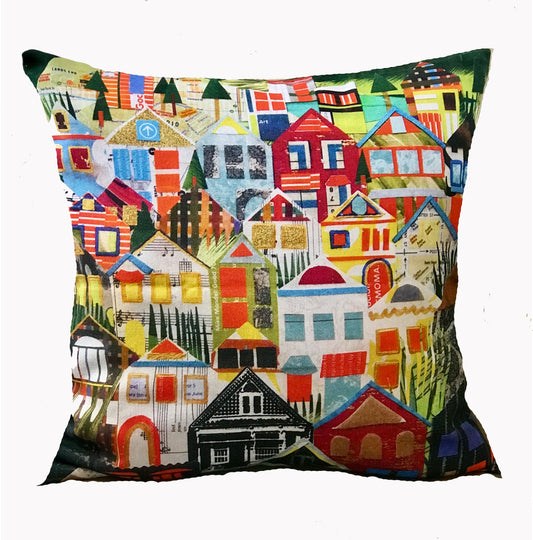 Houses of Noe Valley Pillow Cover