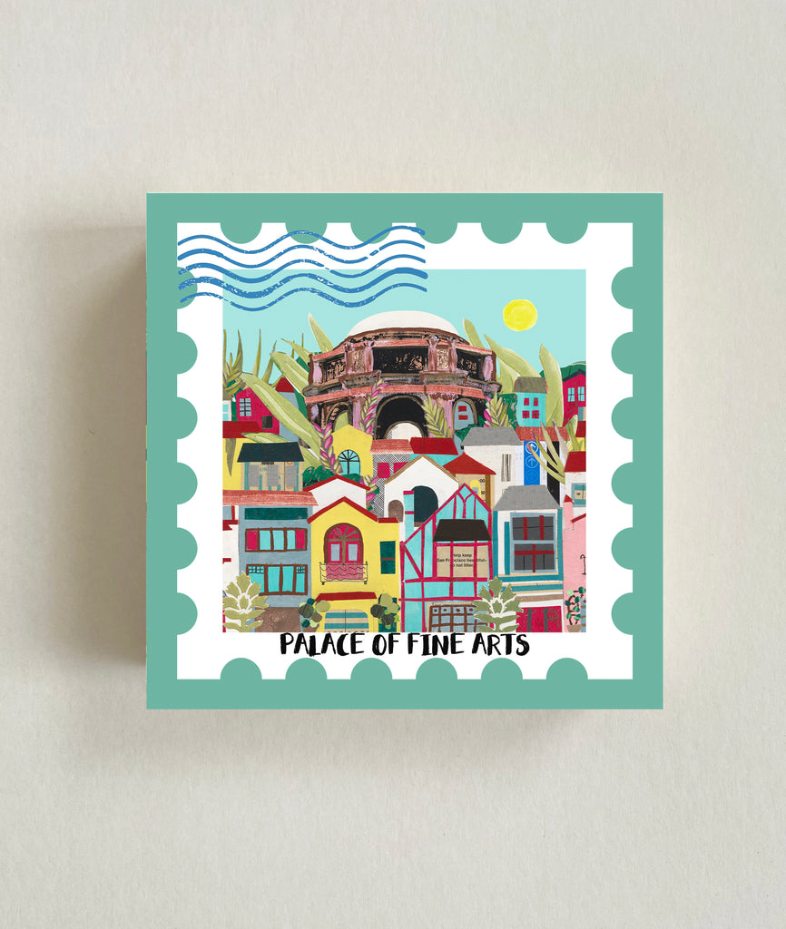 Palace of Fine Arts Postage Stamp Wood Block