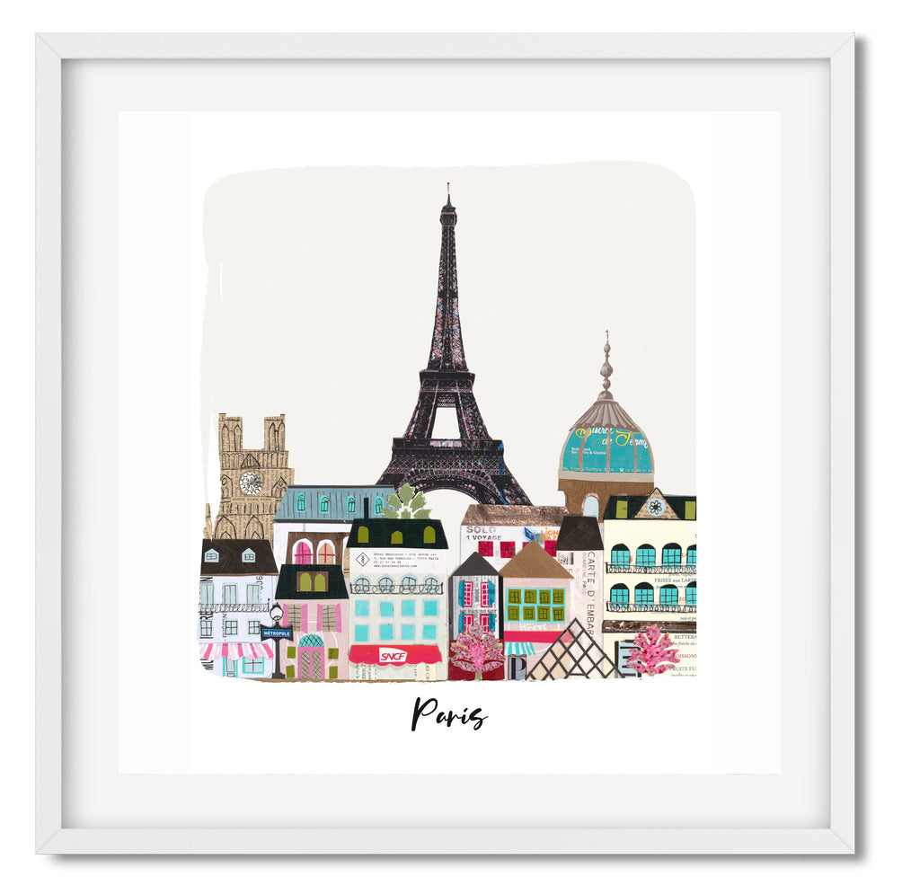 Paris Collage Art Print