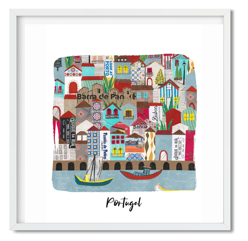 Portugal Collage Art Print