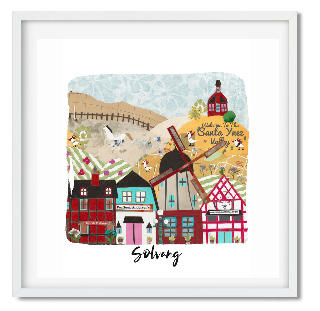 Solvang Collage Art Print