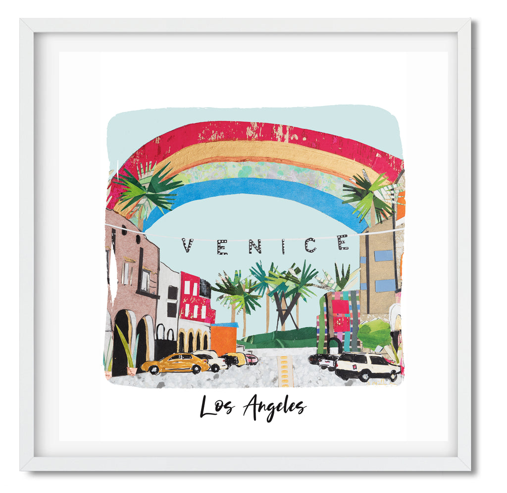 Venice Beach Collage Art Print