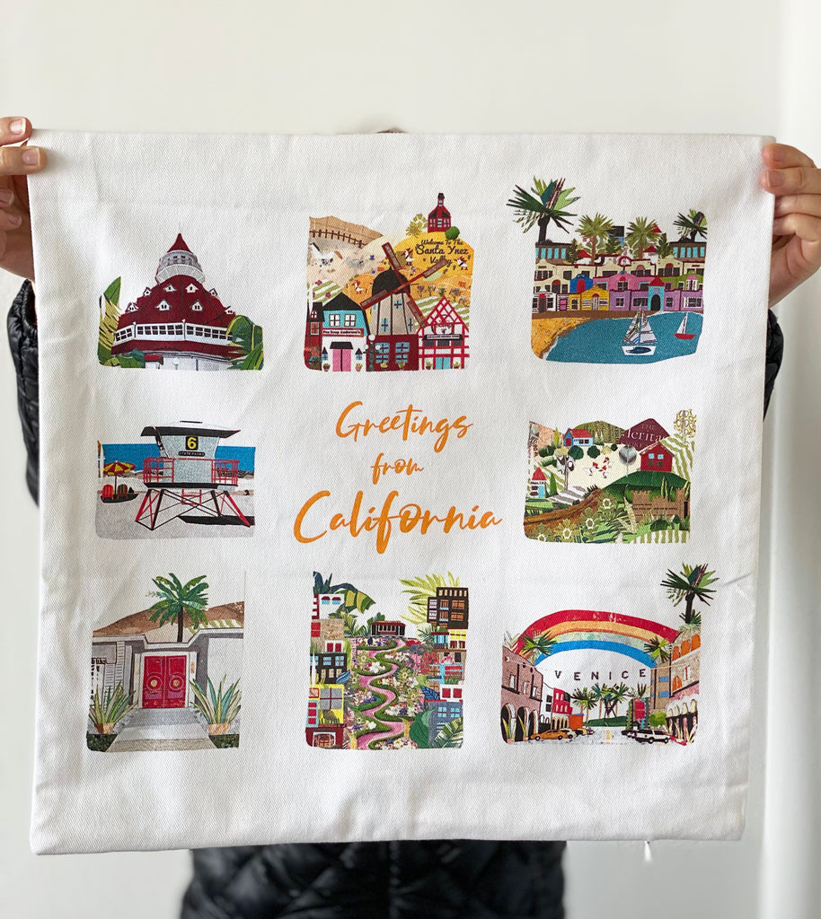 Greetings from California Pillow Case Cover