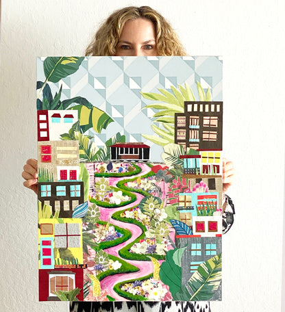 Original Artwork- LOMBARD STREET COLLAGE