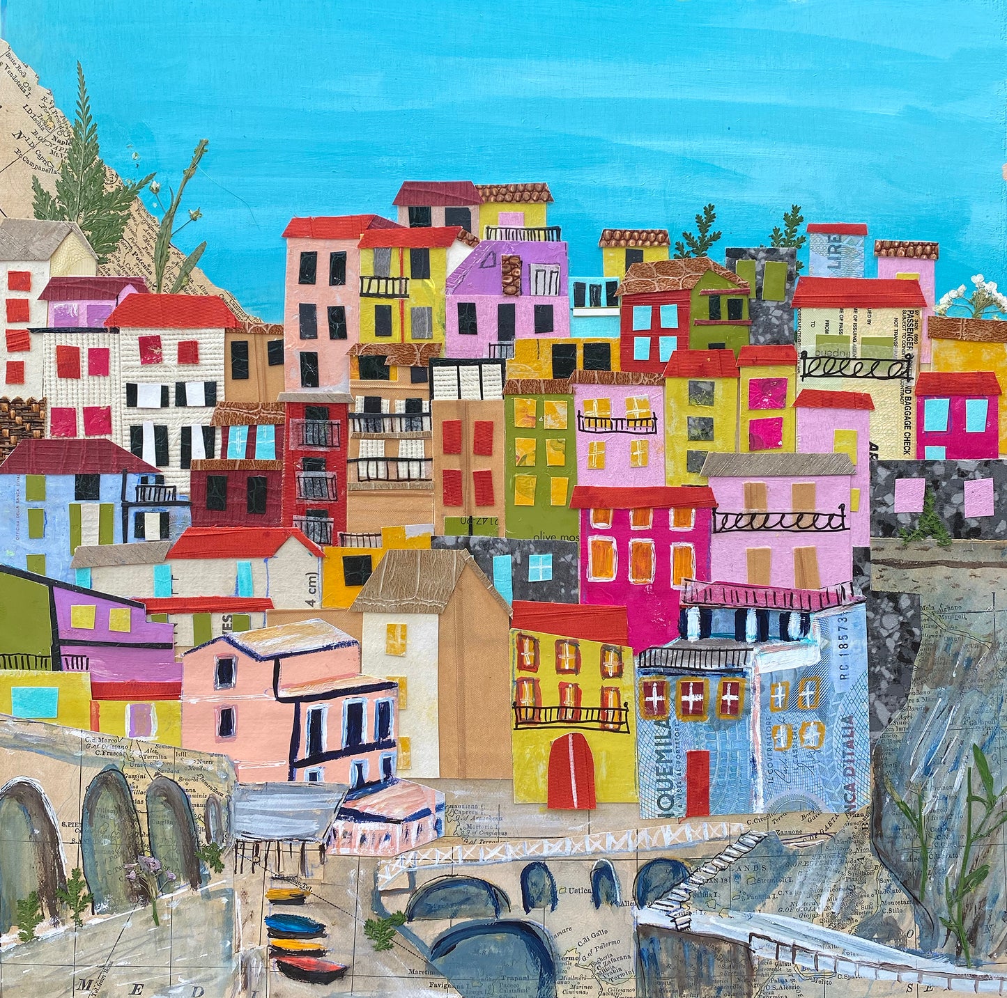 Cinque Terre Collage