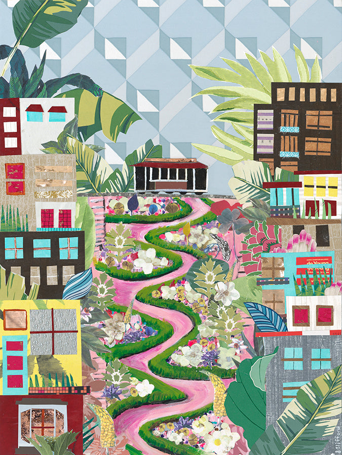 Original Artwork- LOMBARD STREET COLLAGE