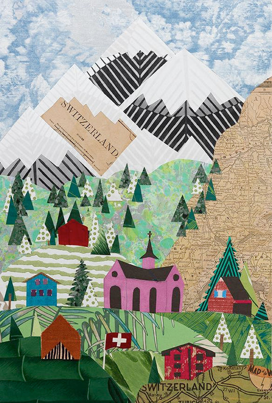 Original Artwork-SWITZERLAND COLLAGE